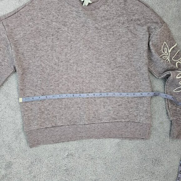 Mauve Drop Shoulder Sweater with Yarn Detail - Large - Picture 6 of 9